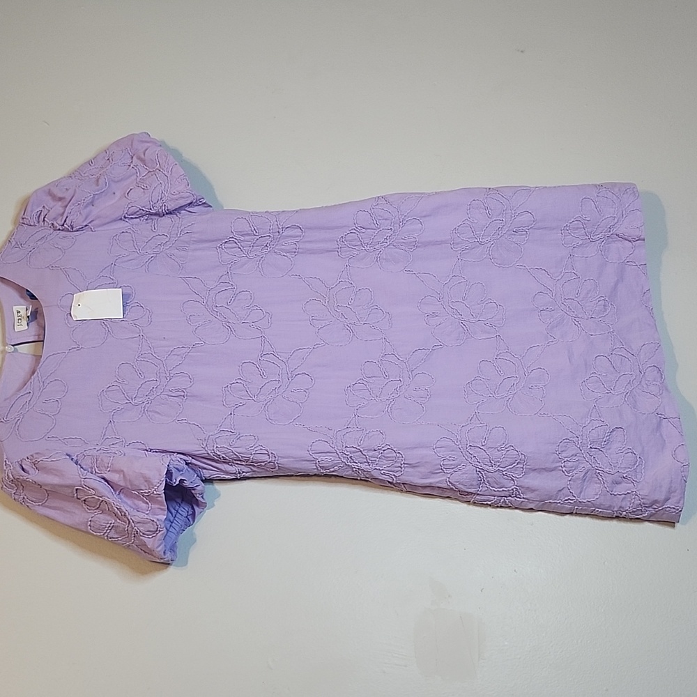J. Crew Lavender Mini Dress with Puff Sleeves - Picture 2 of 14